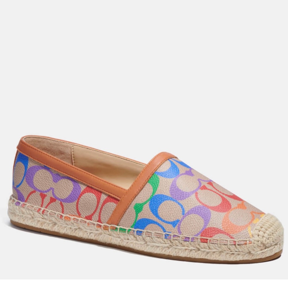 COACH WOMEN'S COLLINS PRIDE ESPADRILLES - HAZELNUT